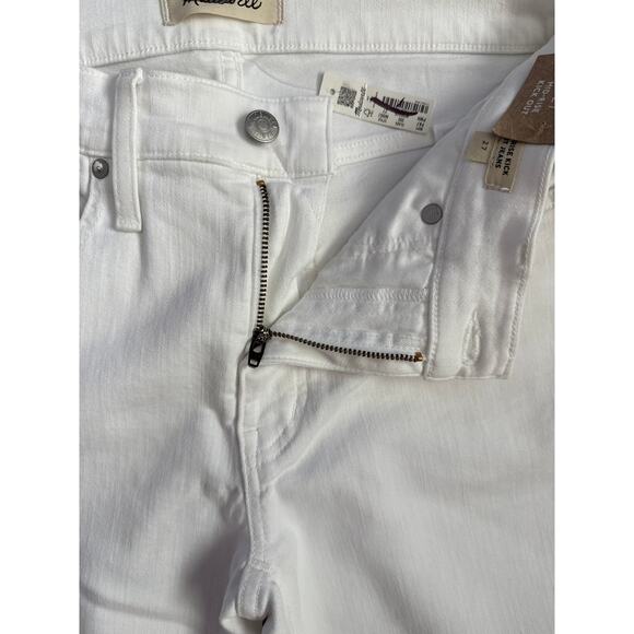 Madewell Pure White Mid-Rise Kick Out Crop Jeans Size‎ 27 - Picture 10 of 12